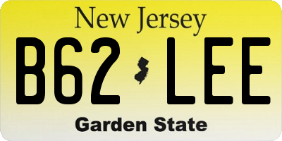 NJ license plate B62LEE