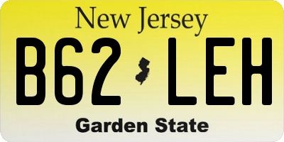NJ license plate B62LEH
