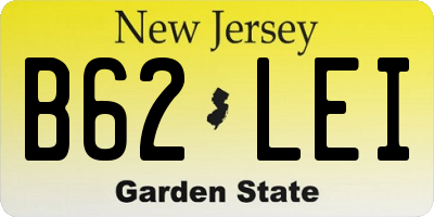 NJ license plate B62LEI