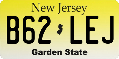 NJ license plate B62LEJ