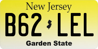 NJ license plate B62LEL