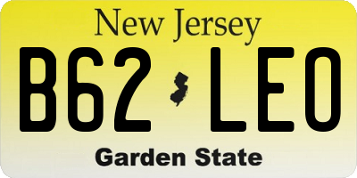 NJ license plate B62LEO