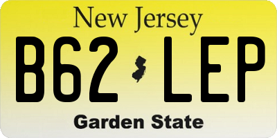 NJ license plate B62LEP