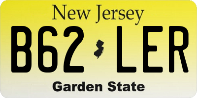 NJ license plate B62LER