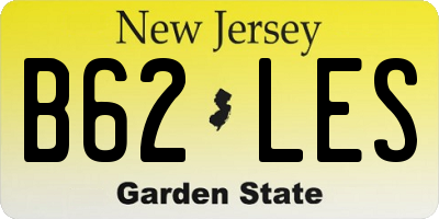 NJ license plate B62LES