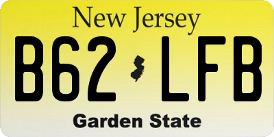 NJ license plate B62LFB