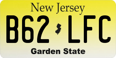 NJ license plate B62LFC
