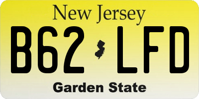 NJ license plate B62LFD
