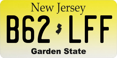 NJ license plate B62LFF