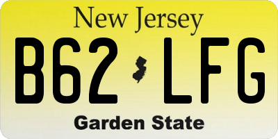 NJ license plate B62LFG