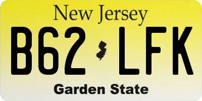 NJ license plate B62LFK