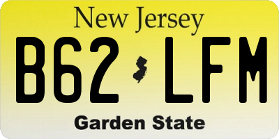 NJ license plate B62LFM