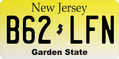 NJ license plate B62LFN