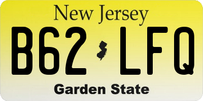 NJ license plate B62LFQ