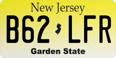 NJ license plate B62LFR
