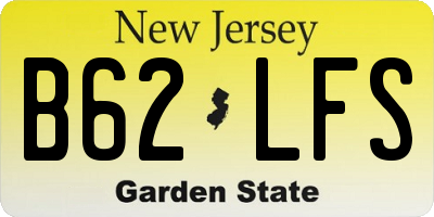 NJ license plate B62LFS