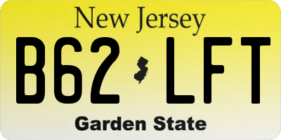 NJ license plate B62LFT