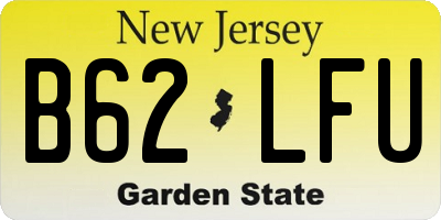 NJ license plate B62LFU