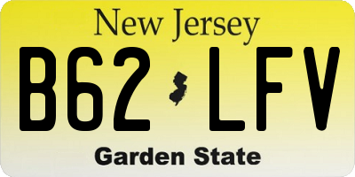 NJ license plate B62LFV