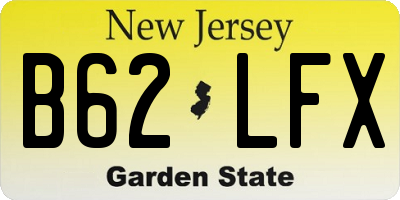 NJ license plate B62LFX