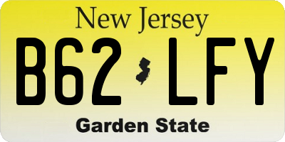 NJ license plate B62LFY