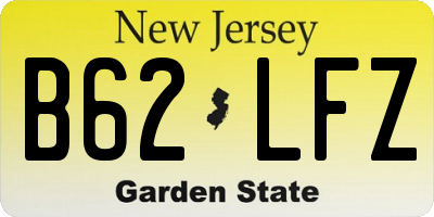 NJ license plate B62LFZ