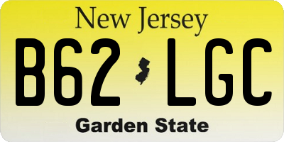 NJ license plate B62LGC