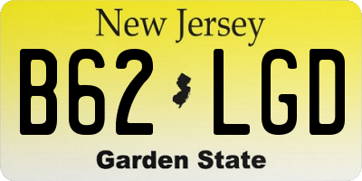 NJ license plate B62LGD