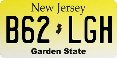 NJ license plate B62LGH