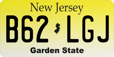 NJ license plate B62LGJ