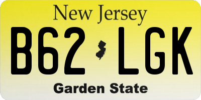 NJ license plate B62LGK