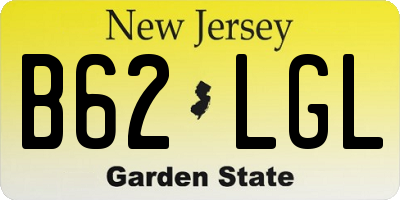 NJ license plate B62LGL