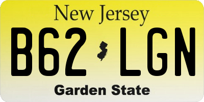 NJ license plate B62LGN