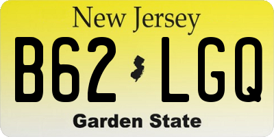 NJ license plate B62LGQ