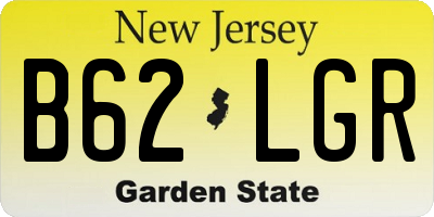 NJ license plate B62LGR