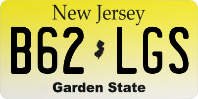 NJ license plate B62LGS