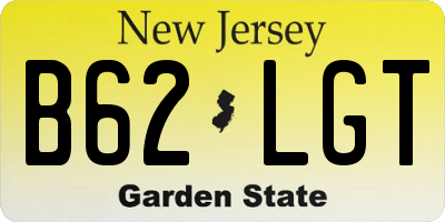 NJ license plate B62LGT