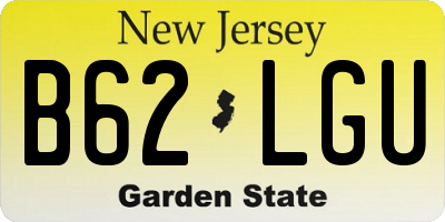 NJ license plate B62LGU
