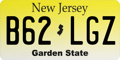 NJ license plate B62LGZ
