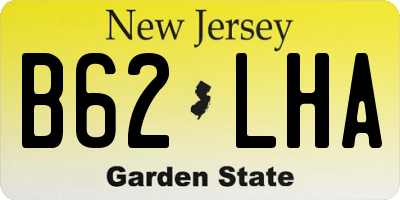 NJ license plate B62LHA
