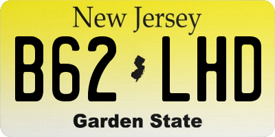 NJ license plate B62LHD