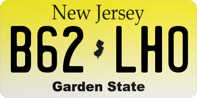 NJ license plate B62LHO