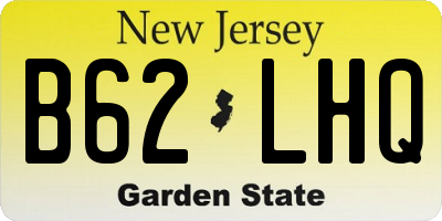 NJ license plate B62LHQ