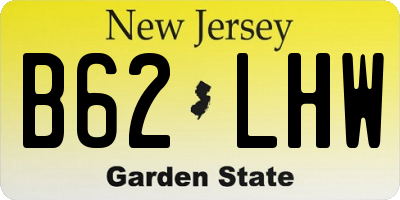 NJ license plate B62LHW