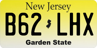 NJ license plate B62LHX