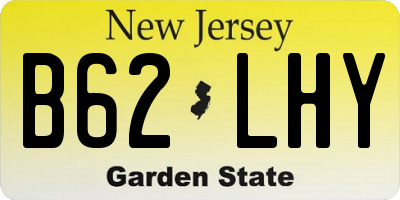 NJ license plate B62LHY