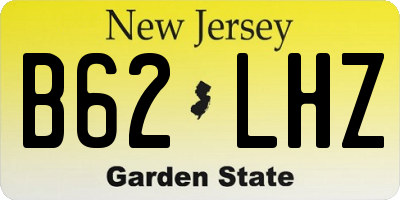 NJ license plate B62LHZ