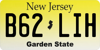 NJ license plate B62LIH