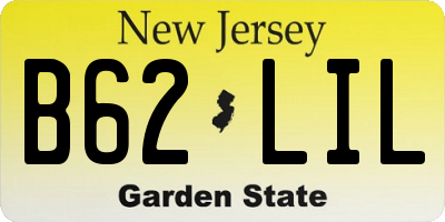 NJ license plate B62LIL