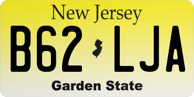 NJ license plate B62LJA